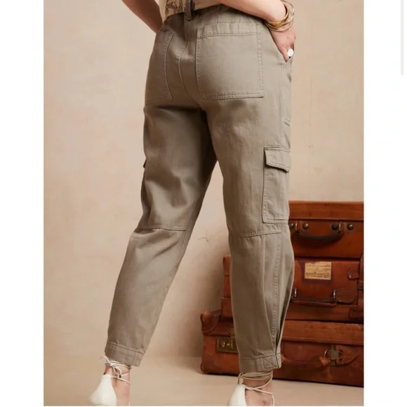 Banana Republic Utility High Rise Cargo Pants Surplus Green Size 10 - Picture 2 of 14